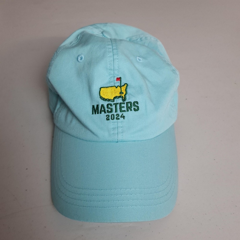 Masters Tournament Hat Cap Strap Back Mens Light Blue Golf Augusta National 2024